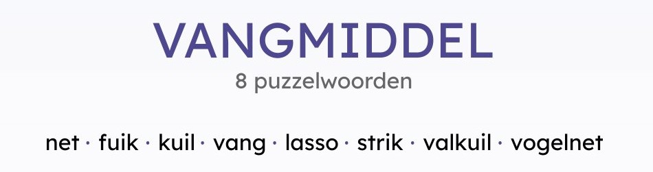 tekst vangmiddel